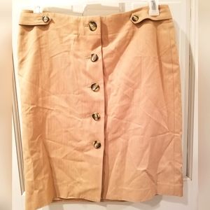 New Ann Taylor Loft Tan Buckle Skirt